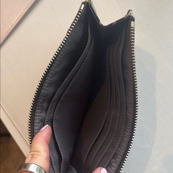 Coach Poppy Black and Silver Signature Wristlet - Picture 5 of 12